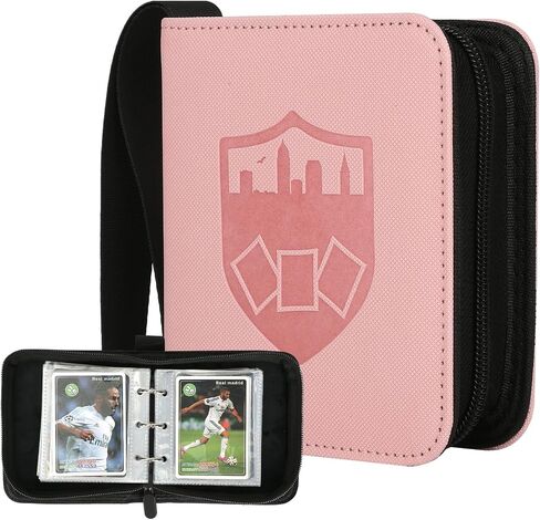 GERMUN 9 Pocket Trading Card Binder,720 Cards, 40 Pages,3 Ring,Double Sided Pockets PU Cover Zipper Collection Album Folder for Standard MTG, TCG, Sports Cards(Black) in Kuwait