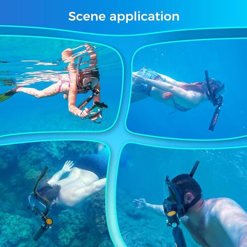 SMACO Mini Scuba Tank with Full Face Mask 0.5L Diving Tank Provide About 6 Minutes Underwater Breath Support 30ft of Diving Depth, Portbale Pony Bottle with Hand Pump for Shallow Water Diving in Saudi Arabia