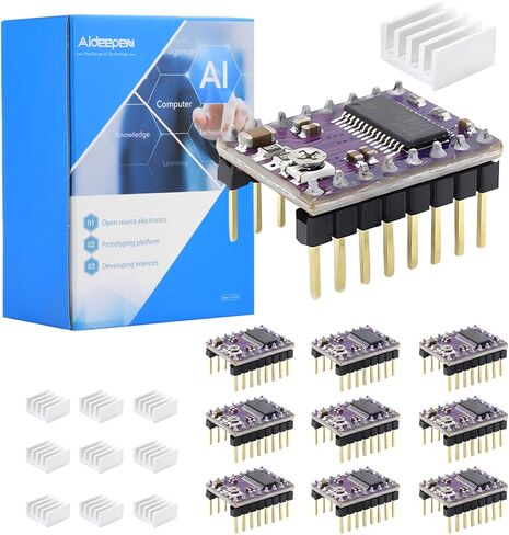 10 قطعة 8825 وحدة محرك متدرج سائق ، Aideepen 8825 وحدة A4988 لسلالم الطابعة ثلاثية الأبعاد 1.4 StepStick + بالوعة الحرارة in Kuwait