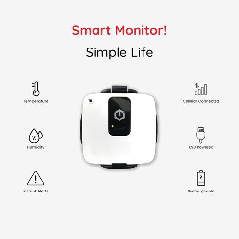 PRO Remote WiFi RV Temperature & Humidity Monitor Sensor. Lifetime Subscription Free, 24/7 Monitor, Unlimited Text, Free App & Email Alerts. Hygrometer for Greenhouse, Cold Storage & Labs in Saudi Arabia