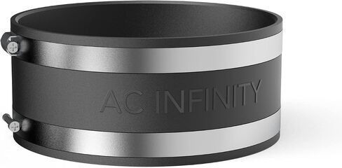 AC Infinity Noise Reduction Clamp 4-Inch, Duct Coupler with Stainless Steel Clamps, Flexible Rubber Coupling for Inline Fans and Carbon Filters in Growing and HVAC in Kuwait