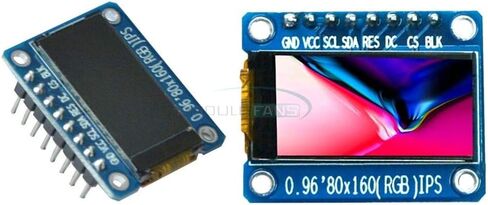 RedTagCanada 0.96 بوصة 8 Pin 8PIN IPS SPI HD 65K كامل اللون TFT وحدة ST7735 Drive IC 160 * 80 شاشة LCD 3.3 فولت SPI واجهة لاردوينو in Saudi Arabia
