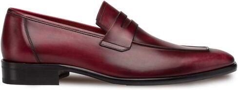 Mezlan Newport - Mens Luxury Penny Loafer Featuring Hand Finishes - Smooth European Calfskin Loafer - Handcrafted in Spain - Medium Width (Black, 10) in Saudi Arabia