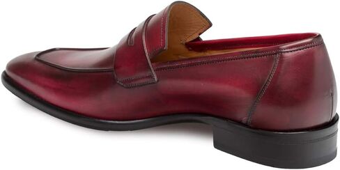 Mezlan Newport - Mens Luxury Penny Loafer Featuring Hand Finishes - Smooth European Calfskin Loafer - Handcrafted in Spain - Medium Width (Black, 10) in Saudi Arabia