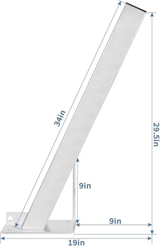 عمود ونش مقطورة للقارب شديد التحمل مقاس 3 × 3 × 34 بوصة، مجلفن، متضمن مسامير على شكل حرف U وغطاء آخر in Kuwait