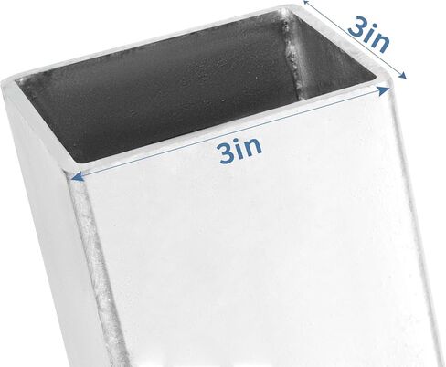 عمود ونش مقطورة للقارب شديد التحمل مقاس 3 × 3 × 34 بوصة، مجلفن، متضمن مسامير على شكل حرف U وغطاء آخر in Kuwait