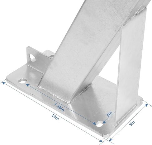 عمود ونش مقطورة للقارب شديد التحمل مقاس 3 × 3 × 34 بوصة، مجلفن، متضمن مسامير على شكل حرف U وغطاء آخر in Kuwait