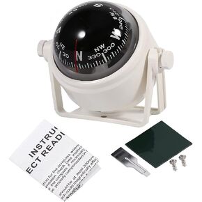 Boat Car Caravan Truck Compass Sea Marine Electronic Navigation Bracket Mount Backlight Compass,Dashboard Compass Night Visible with Light,Fits for Car,Watercraft,Boat,Caravan