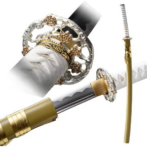 Katana Sword,Handmade 1060 High Carbon Steel Real Steel Samurai Sword,Mdemon Slayer Sword,Real Katana Samurai Sword Full Tang for Home Protection Collection and Gift