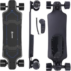 A1 Electric Skateboard with Remote, Long Range Up to 17 Miles, 8 Ply Canadian Maple, Smooth 4-Speed Remote Controller, Suitable for Younger Beginners