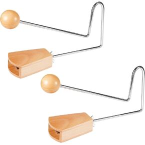 2 Pcs Vibra Slap Percussion Instrument Latin Vibraslap Handheld Musical Instrument Slapstick Instrument Rattling Claves Musical Instrument for Musician Band Studio Vibraphone Enthusiast