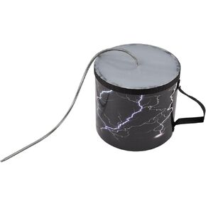 Btuty Spring Drum Thunder Drum 6 Inch Sound Effect Instrument Wooden Lightweight Portable Thunder Tube Sound Maker Thunder Sound Simulation for Large Gatherings Sports Events Celebrations