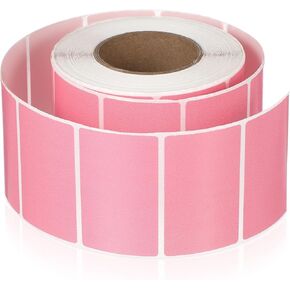 TEHAUX Thermal Label Stickers, 1.97x1.18 in Self-Adhesive Thermal Labels Pink Stickers Label Square Thermal Labels for Printer - 800 Sheets/Roll