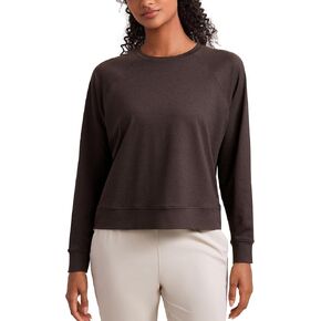 CRZ YOGA Lightweight Pullover Sweatshirt for Women Long Sleeve Soft Casual Crewneck Tops Basic Workout Fall Sweat Shirts