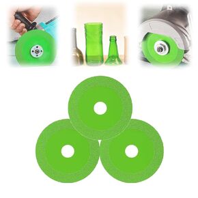 Rock Slab Grinding Disc, Glass Cutting Disc, Klyzor Glass Cutting Disc, Indestructible Disc for Angle Grinder, Rock Saw for Cutting Rocks (3 PCS)