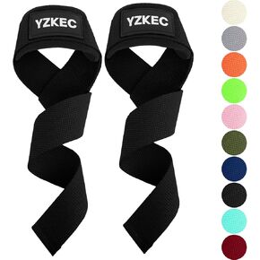 24" Cotton Weight Lifting Wrist Straps with Neoprene Cushioned Padded for Wrist Support and Protection，Weightlifting，Strength Training，Bodybuilding，Powerlifting，Dumbbell Workout，Men and Women (Pair)