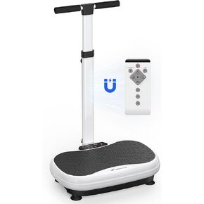 MERACH Vibration Plate Exercise Machine, Vibrating Plate Machine for Lymphatic Drainage Weight Loss, Full Body Vibration Platform with Handrails, Exercise Equipment for Women