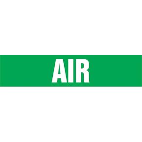 Accuform RPK121SSA Self-Stick "AIR" Pipe Marker for 3/4" to 1-1/4" OD Pipe, White on Green, 1" H x 8" W