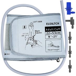 Extra Large Cuff Compatible with Most BP Monitors 9"-21" Inches (22-53CM) XL Blood Pressure Cuff Adult ARM BP Replacement Cuff for Big ARM (X-Large)