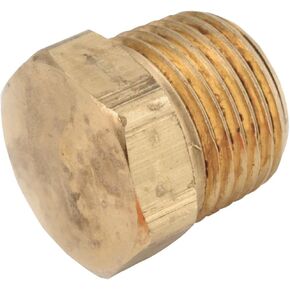 ANDERSON METALS 756121-04 1/4" Brass Hex Plug