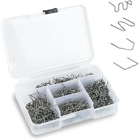 Inokraft 500pcs Plastic Welding Staples Kit, 4 Types Hot Staples (M-Shaped, Wave, V-Shaped, Flat) for Plastic Welder Gun, Repair Car Bumpers, Plastic Cracks, ABS, PVC, Nylon, and More