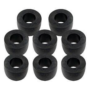 Snow Plow Rubber Skid Washers Spacers Bushings for Snow Skid Bumper Set - 8pcs, 1-1/4" Wide