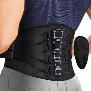 OSK Back Brace for Lower Back Pain Relief with 3D Lumbar Pad,Lumbar Support Belt for Men & Women with 7 Stays,Ergonomic Design and Soft Breathable Material for Work,Herniated Disc,Sciatica(Large:41.4~47.3Inch)