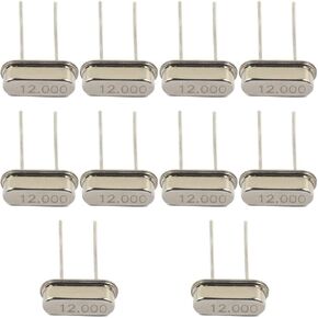 10pcs 12MHz 12.000 12M HC-49S 49S Oscillator Oscillators Crystal 2 Pins DIP Quartz Resonator Resonators Quartz Crystal 12 MHz Replacements Easy for DIY