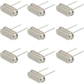 10pcs 25MHz 25.000 25M HC-49S 49S Oscillator Oscillators Crystal 2 Pins DIP Quartz Resonator Resonators Quartz Crystal 25 MHz Replacements Easy for DIY