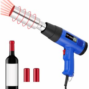 PVC Capsule Heat Shrinker Digital Wine Capsule Heat Shrinker 40-600℃ Heat Shrink Gun for PVC PP POF Wine Capsules Wrapping 110V