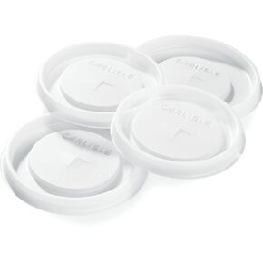 Carlisle FoodService Products 5212L30 Polystyrene Tumbler Lid, For 12-oz. Stackable Tumbler, 3.18" Dia. x 19/64" H, Translucent (Pack of 1000)