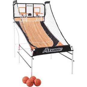 Atomic Slam Dunk Basketball Shootout Includes 4 Miniature Basketballs and Air Pump and Needle