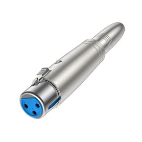 CableCreation [5 حزمة XLR 3 دبوس ذكر إلى 1/4 بوصة 6.35 مم محول صوت مقبس مقبس أنثى، فضي