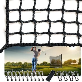 Golf Netting with Rope Rings - Golf Hitting Nets for Practice or Garage Driving and Backyard-Adjustable Golf Net and Black & White High Impact Containment Net for Indoor & Outdoor Use 10X10ft,10X7ft