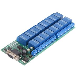 R223C16 16-Channel Relay Board DB9 Relay Module Female Interface Serial Port Smart Module for Parallel Industrial Electronics