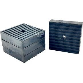 4" x 4" x 1" Super Duty All Rubber Anti Vibration Isolation Pads (4 Pack)