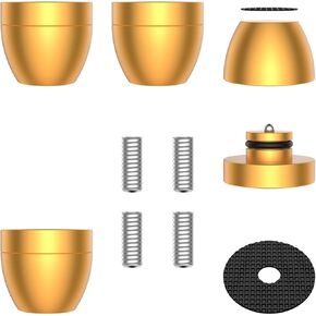 Audiocrast IF4021S HiFi Speaker Isolation Feet Pads 4PCs Stainless Steel 40x21mm Silver Speaker Shock Absorber Vibration Dampener Floor Protector for Audio Subwoofer CD DVD Amplifier Turntable DAC