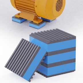 Anti Vibration Isolation Pads, Mechanical Vibration Damping Pads, Air Compressor Rubber Feet for Washing Machine, Sound Shock Absorbing Pads with Tire Smell, Better for Outdoor Use 2"x 2"x 7/8"-4 PCS