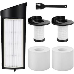 Vacuum Filter Replacement for Shark ICZ362H IC160 IC162 - Accessories Parts for Shark Vertex Pro Powered Lift-Away Cordless Vacuum- 2 Foam Filter and 2 Pre-Motor Filter 1 HEPA Filter and 1 Brush