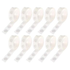 1,000 Adhesive Glue Point Rounds for Balloon Garlands, Arches, Arts, Crafts, Present Wrapping, Double Sided, Very Sticky - 100 Points per Roll - 10 Roll Pack