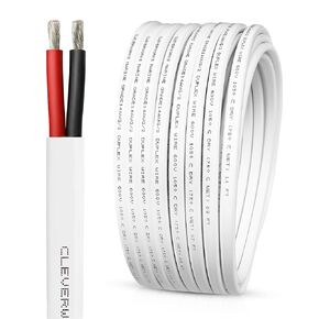 Marine Wire 14 AWG Duplex – 50ft | Electrical Wire with 1ft Markers for Boats, RVs & More | Durable Marine Grade 14/2 Wire for Harsh Environments