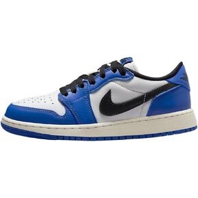 Air Jordan 1 Low OG Wolf Grey Big Kids' Shoes (CZ0858-140, White/Game Royal/Sail/Black)