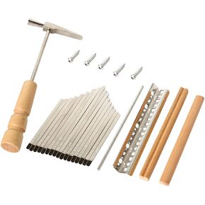 17 Kalimba Shrapnel Diy Keys Bridge Kit Thumb Piano Repairing Parts Diy Kalimba Keys Thumb Piano Diy - 21 Key Kalimba Replacement Keys Kalimba DIY Keys Bridge Kit with Tuning Hammer