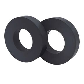 Ferrite Ring Magnet,Strong Magnets for Crafts,Large Round Magnets with Hole,Heavy Duty Circle Ceramic Magnets for Science,Industrial,Speaker,60x30x10mm-Pack of 2