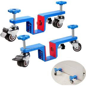 Door Dolly Cart Installation Tool - Heavy Duty Plywood Moving Dolly Use for Multiple Commercial & Residential Doors, Single Person, Hands-Free Easy Door Install kit (Blue)