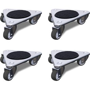Furniture Mover by ONEON - 6 7/8" Steel Tri-Dolly, 3 Wheels Furniture Dolly for Moving, 720 LB Max Load Capacity (4 Pack Dolly + 1 Pack Lifter)