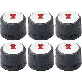 91538 Gas Control Knobs - 6 Pack, Compatible with Weber Summit 400/600 Grills (2012+), Fits E-470/670, S-460/470/660/670, Lighted Control Knobs