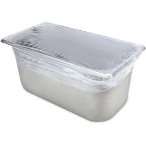 PanSaver Disposable Clear Half Pan Covers for Shrink Tight Food Storage & Easy Transportation - Commercial Food Cover (23 x 6 IN, 50 Pack)