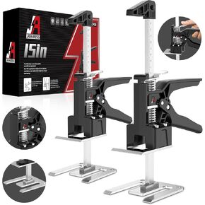 Labor Saving Handle 2 Pack,12 in Construction Jack,Multifunctional Furniture Lifter Jacks for Installing Cabinets and Wall Tile Height Adjuster Handheld Tool, Load 440LBS
