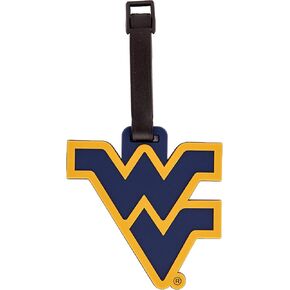 Desert Cactus West Virginia University Luggage Tag WVU Mountaineers Durable PVC Travel ID Label for Bags and Backpacks (Design A)